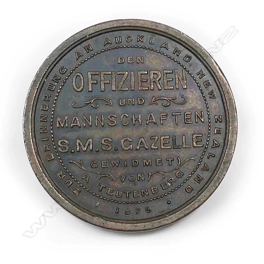 Anton Teutenberg copper commemorative visit medal 1875, Image 1++